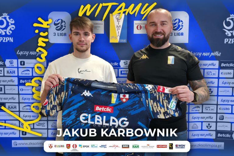 Jakub Karbownik piłkarzem Olimpii Elbląg